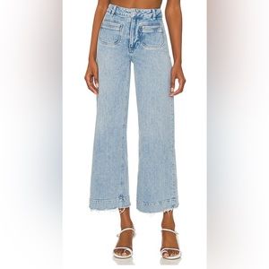 BNWT PAIGE Harper Ankle Wide Leg Jeans in Vintage Zayden Distressed - W29 NEW!!!